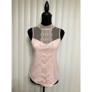 Express Tops - Express Blush Pink lace top Express Tops - Express Blush Pink lace top